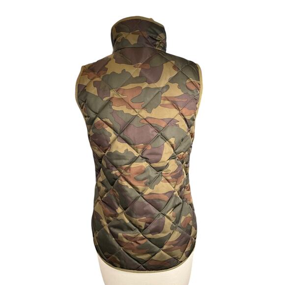 J.Crew Camo Quilted Puffer Vest Size XS Peplum Hem – New Without Tags - Picture 4 of 14